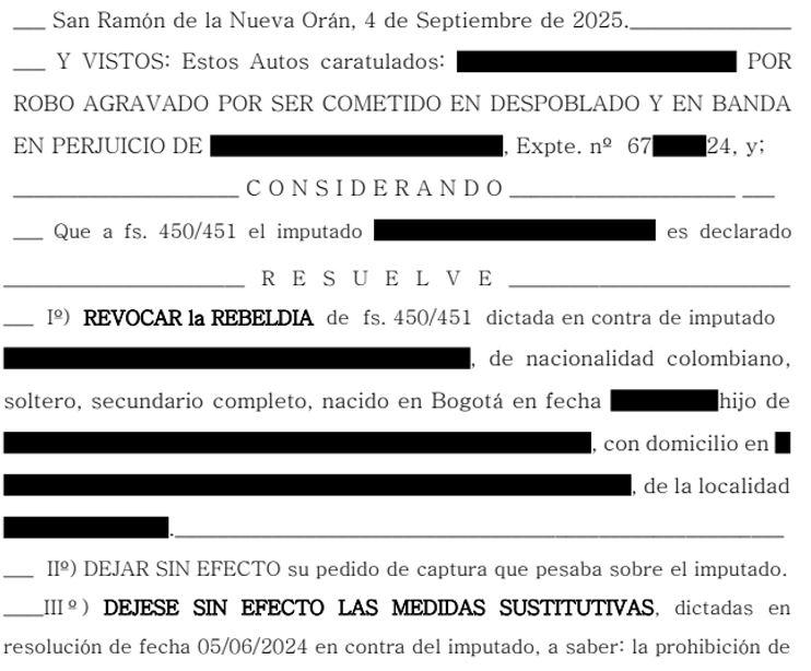 Imagen de: Revocando una Declaración de Rebeldía y Captura